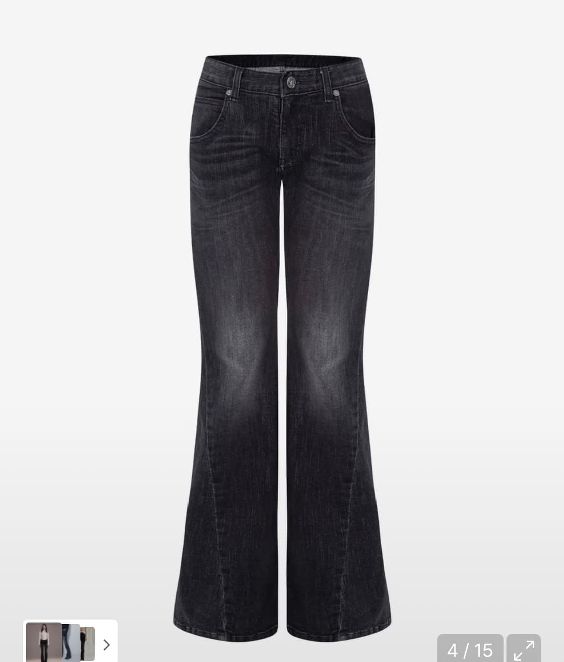 (길이수선) 플리즈노팔로우 빈티지 워싱 부츠컷 데님 딥그레이 상품이미지1