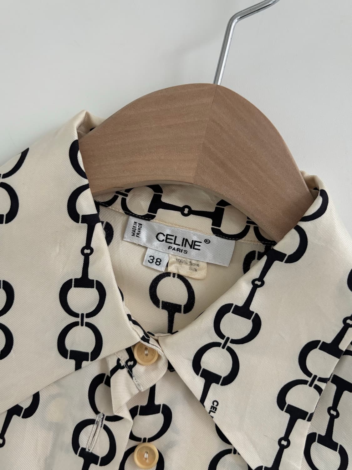 Celine 올드 셀린느 체인 패턴 블라우스 상품이미지10