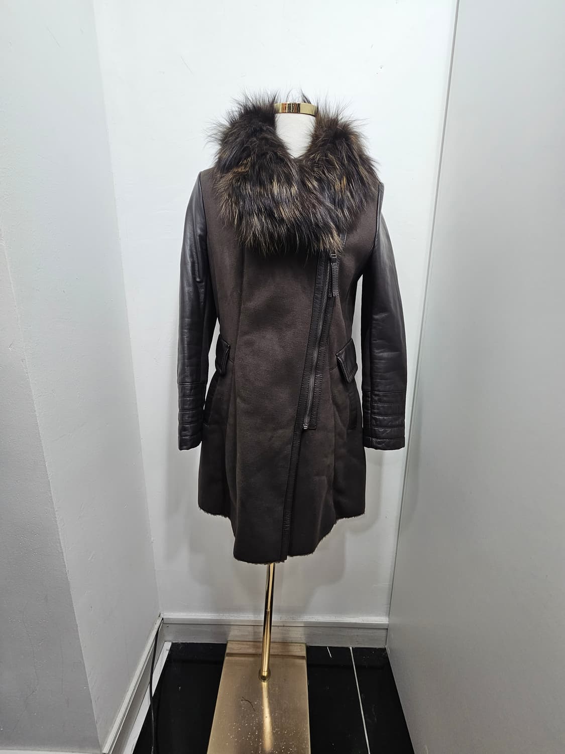 아르덴미즈(ArdentMiz) 양가죽 폭스퍼 코트 자켓 상품이미지2