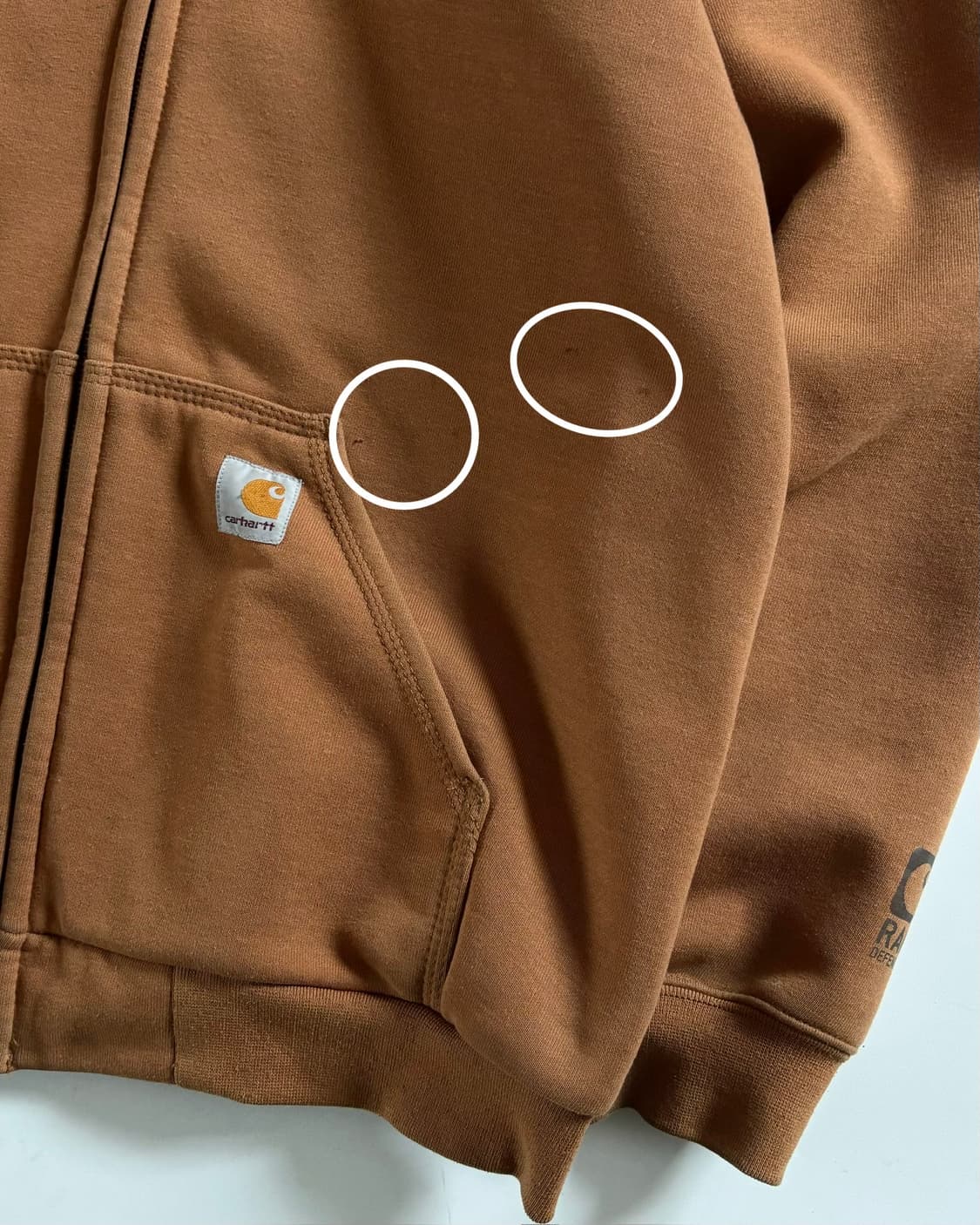 Carhartt 칼하트 된장컬러 써멀 후드집업 상품이미지5