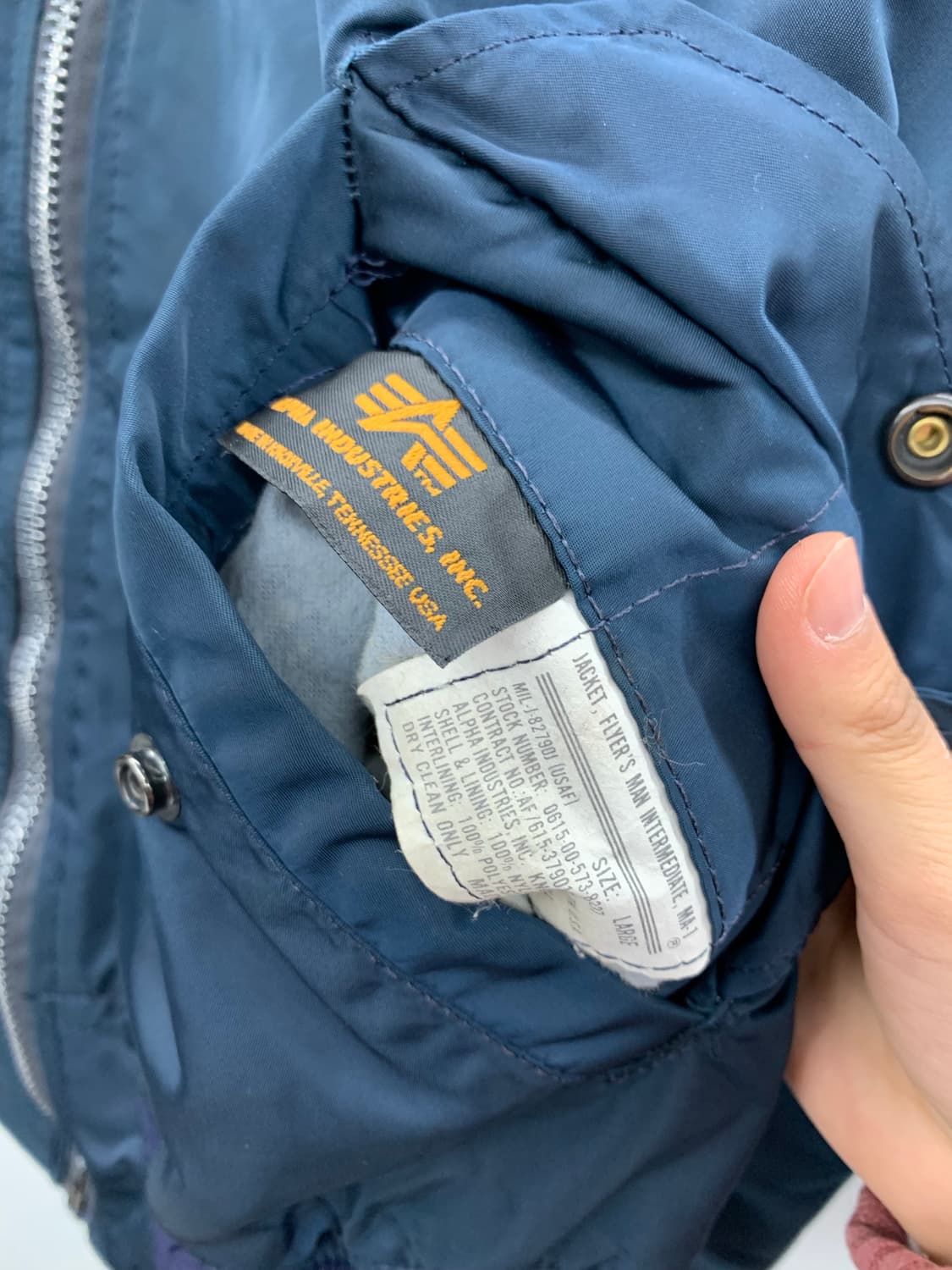 알파인더스트리 블루 ma-1 상품이미지5