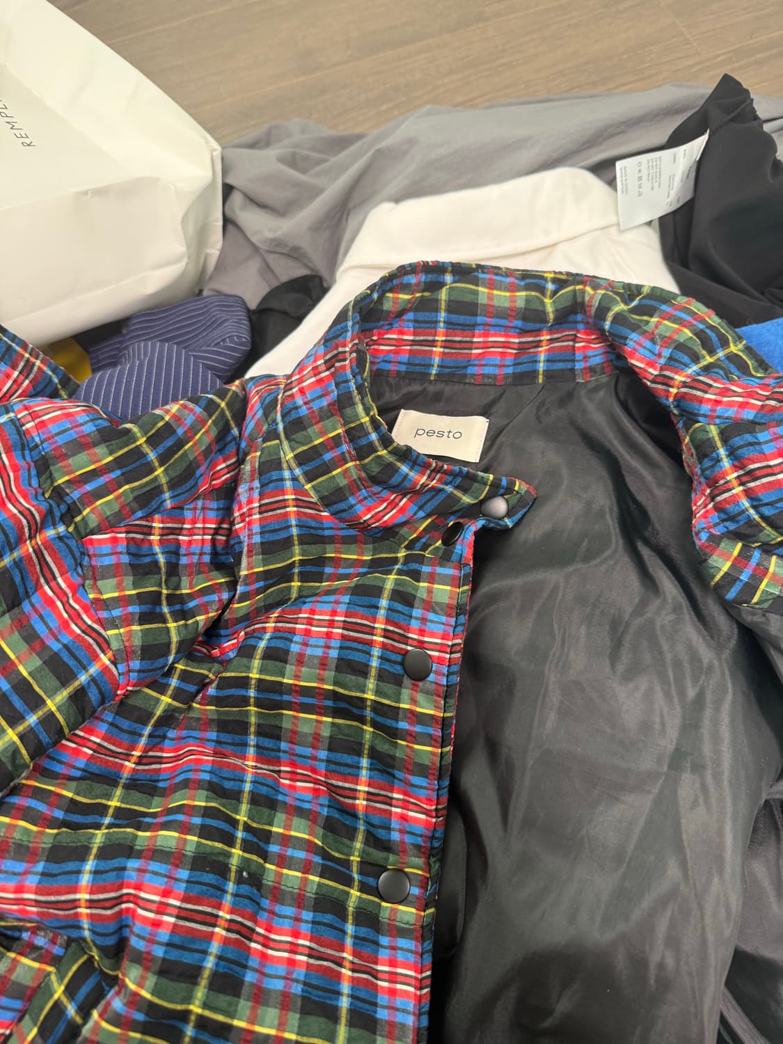 페스토 체크 패딩 (오늘만 할인) 상품이미지4