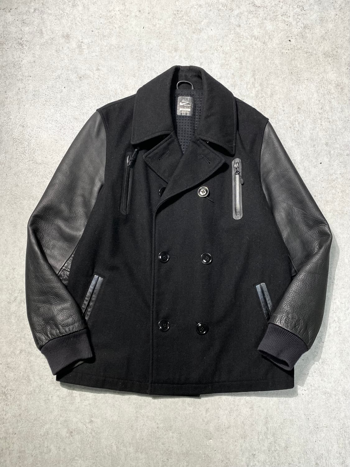 [L] Nike 나이키 울 레더 집업 피코트 자켓 상품이미지1