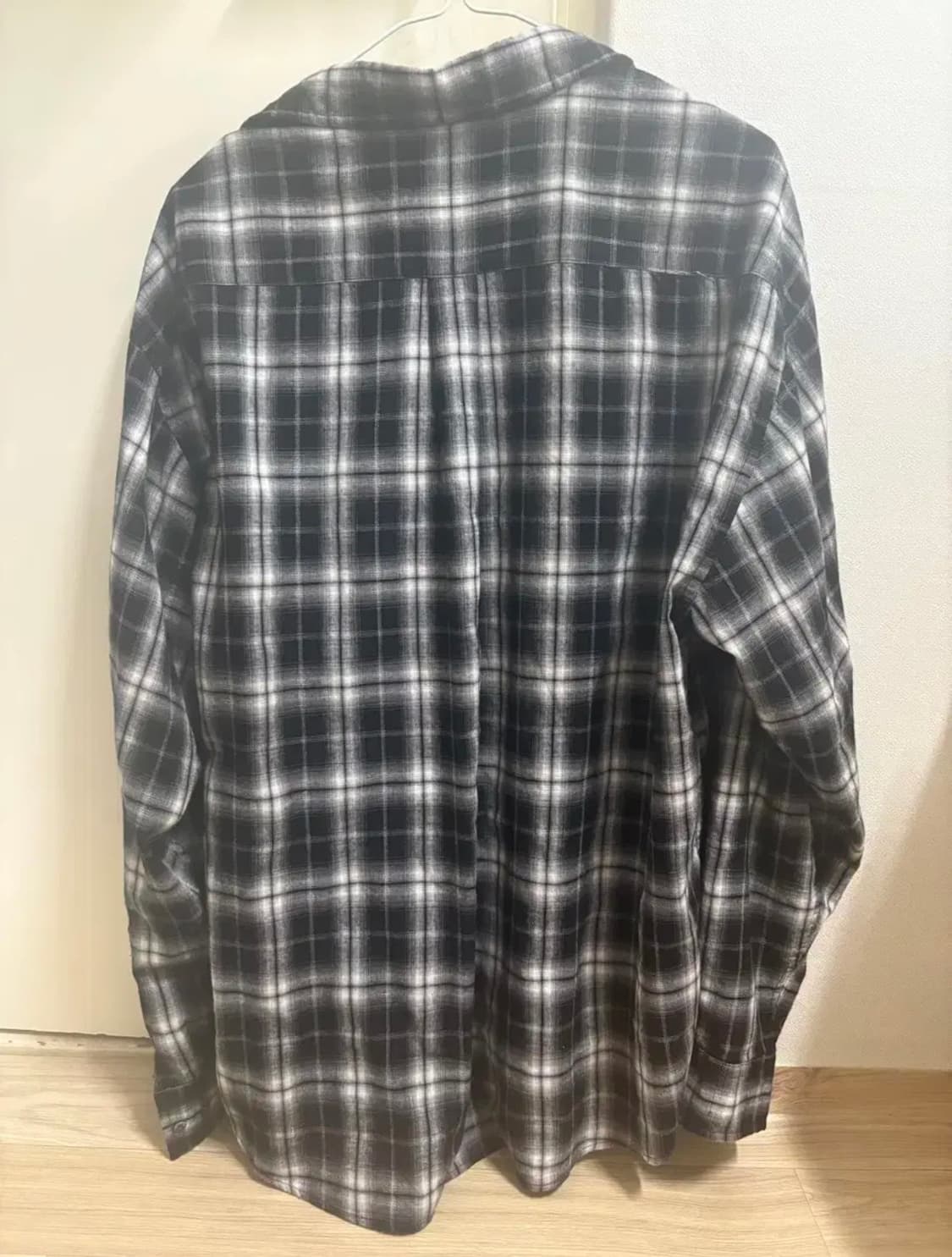 ALL DAY CHECK SHIRTS 옴브레 블랙 체크 셔츠 상품이미지4