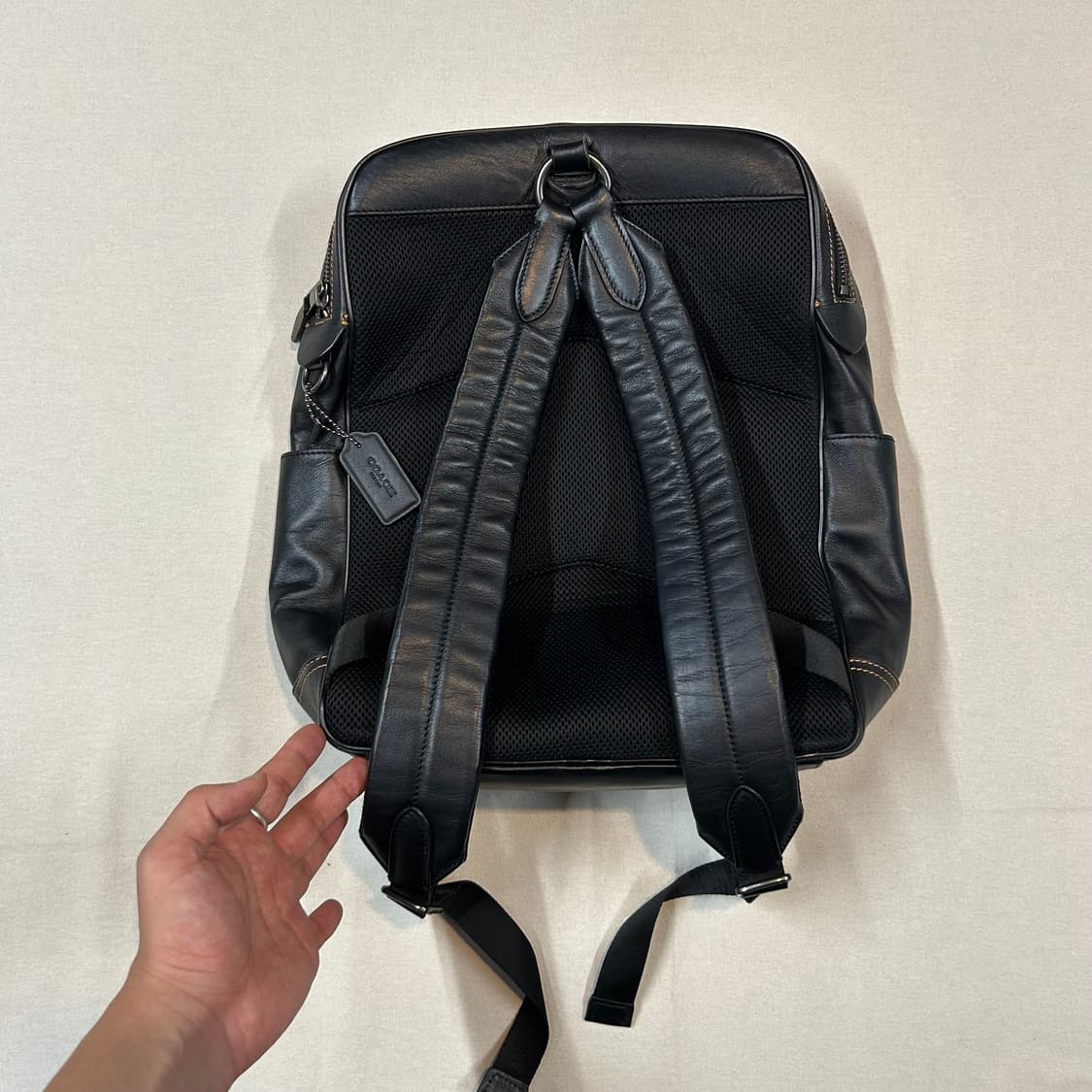 코치 COACH 레더 백팩 블랙 상품이미지9