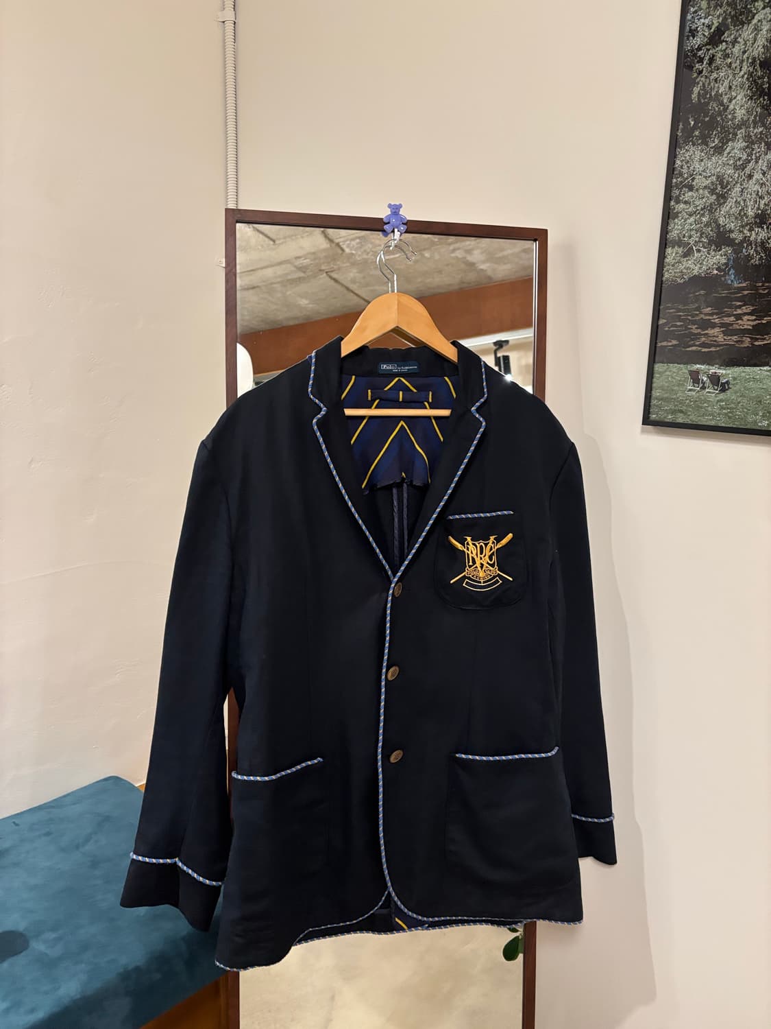 폴로 랄프로렌 네이비 로잉클럽패치 블레이저 상품이미지1