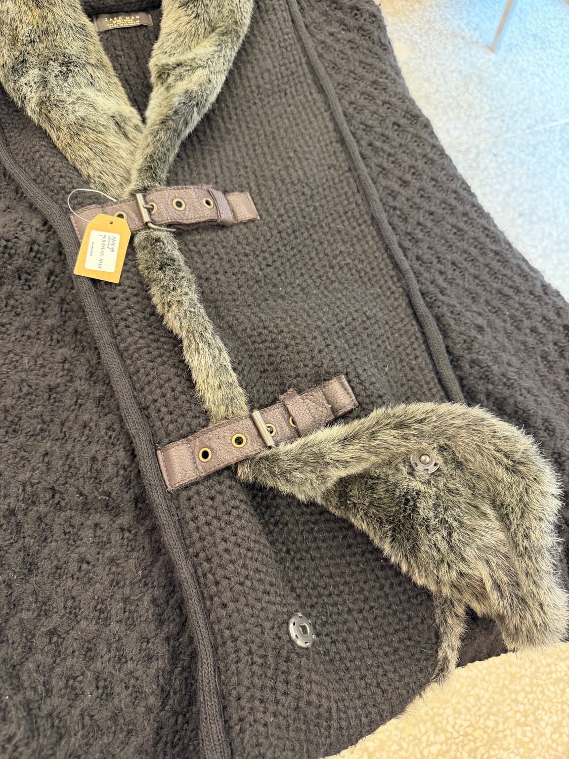 자라 맨 퍼 숄카라 니트 가디건 상품이미지2