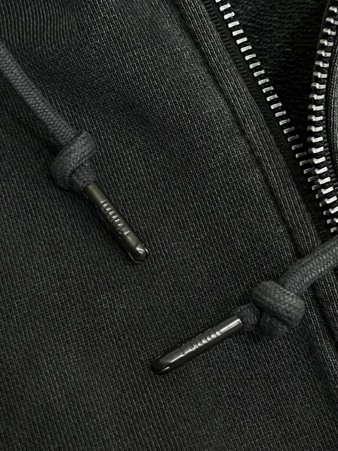 준지 juunj 가먼트다잉 그레이 워싱 후드집업 M 상품이미지7