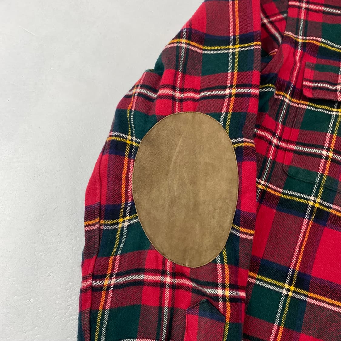 폴로 엘보우 디테일 체크 플란넬 셔츠 (100) 상품이미지3