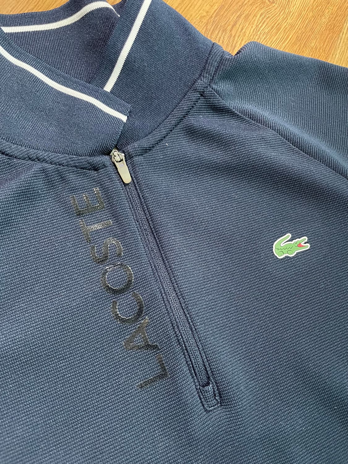 라코스테 네이비 반집업 반팔티 데님 청 원피스 38 상품이미지4