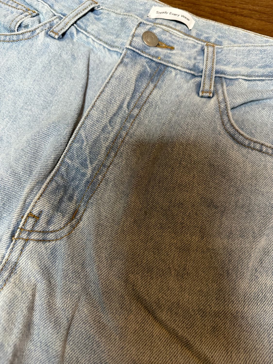 스테디에브리웨어 레귤러 스트레이트 데님 팬츠 (라이트 블루) 3사이즈 상품이미지5