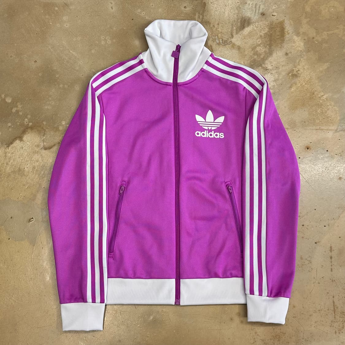 XS 아디다스 퍼플 화이트 트랙탑 상품이미지2