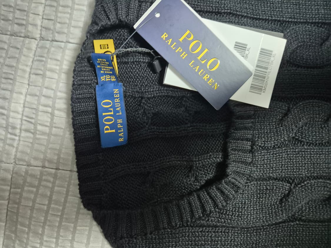 [정품] 폴로 랄프로렌 케이블 니트 블랙 XL 새상품 상품이미지3