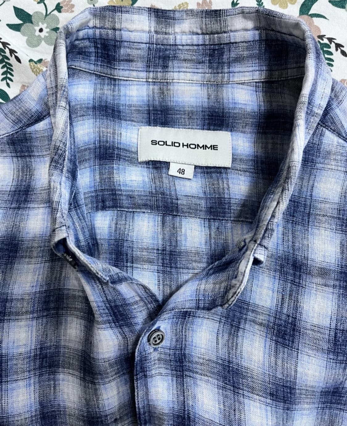 솔리드옴므 남성 체크린넨셔츠
 상품이미지3