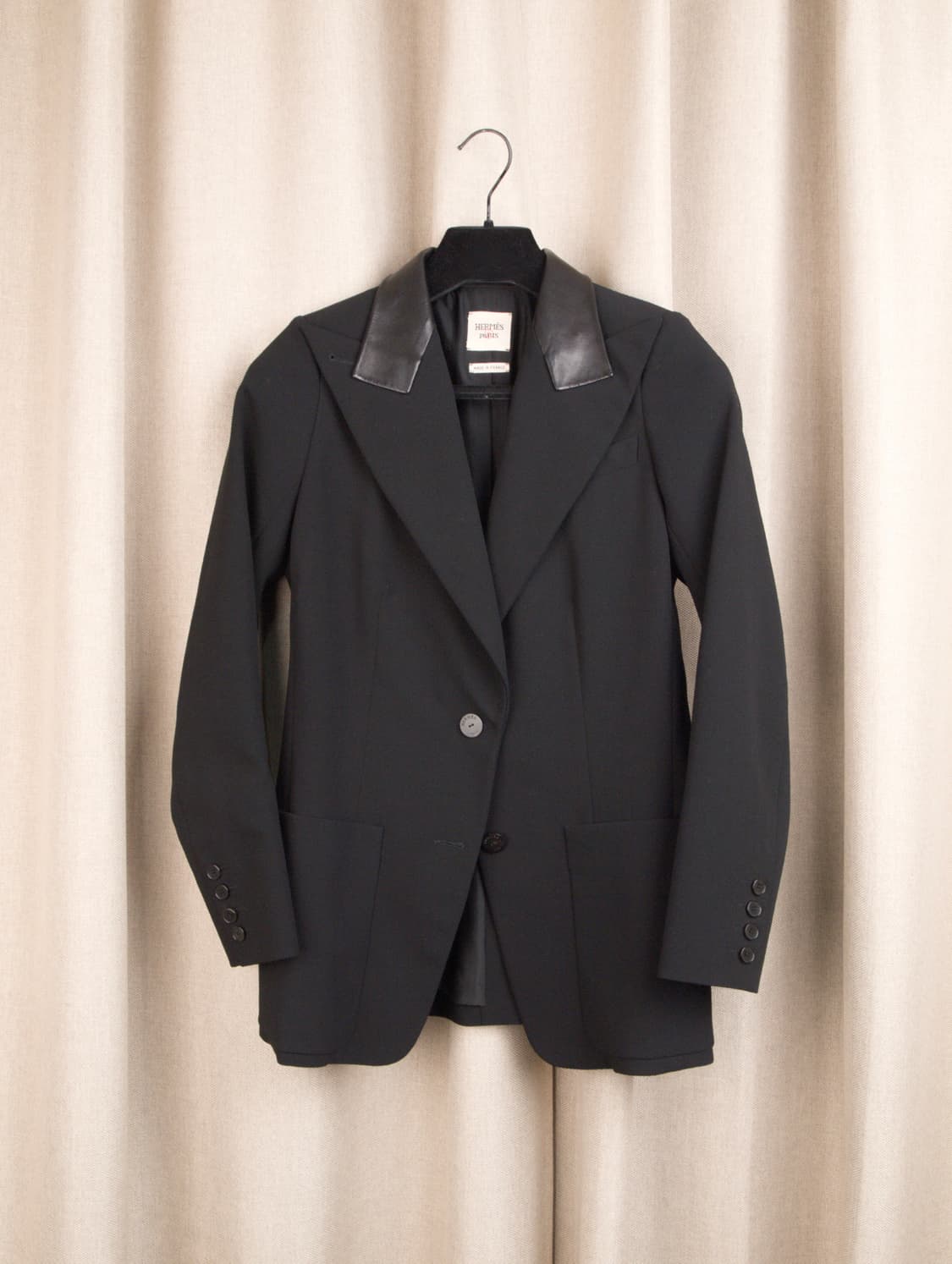 Leather Collar Wool Jacket 상품이미지1