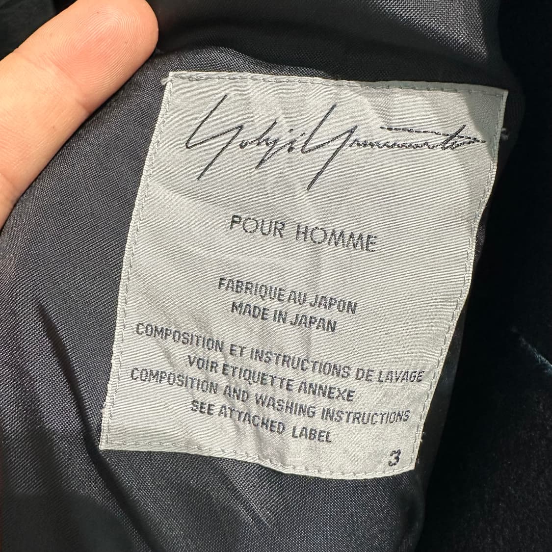 09fw 요지야마모토 뿌르옴므 멜튼울 버튼다운 코트 상품이미지6