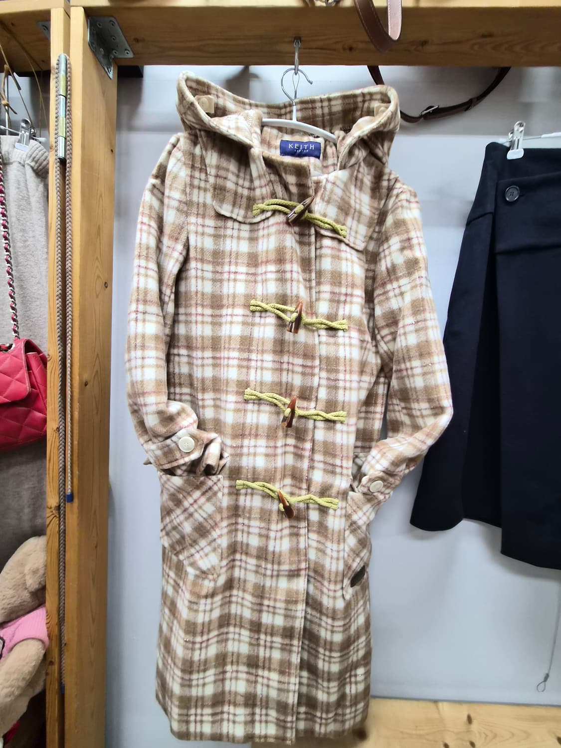 키이스 체크 떡볶이코트 상품이미지3