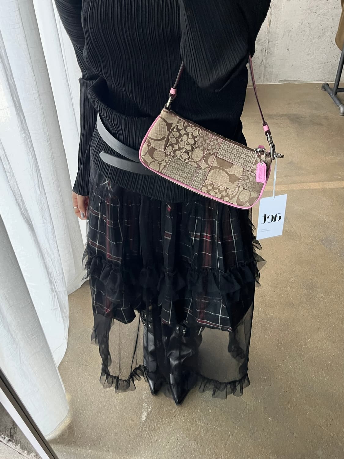 시스루 튤 스커트 블랙 상품이미지6