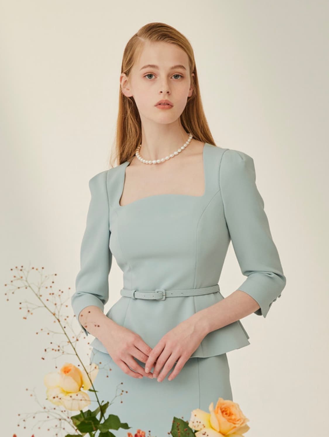 택O) 브라이드앤유 올가 블라우스 민트 상품이미지1