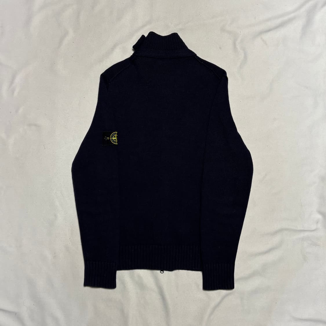 XL 스톤아일랜드 패치와펜 하이넥 버튼 니트집업 상품이미지3