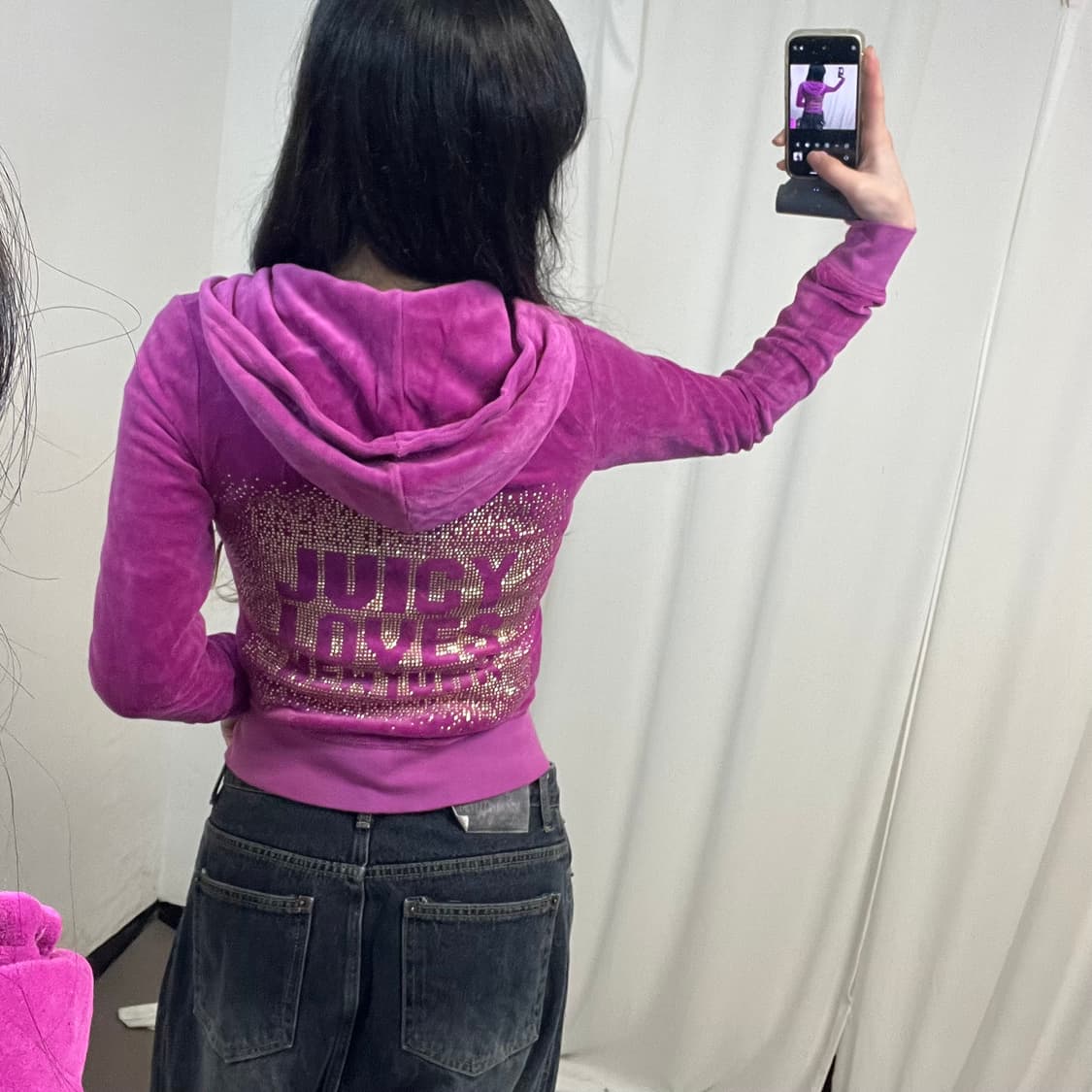 Juicy Couture Velvet Hood Zip-up 상품이미지3