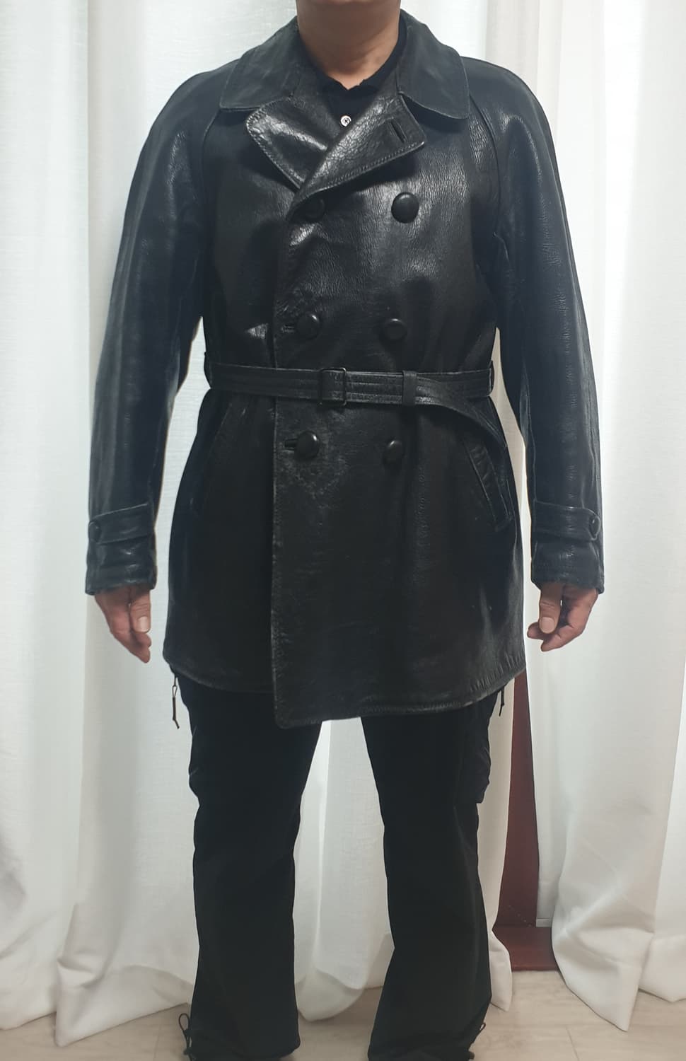 Vintage 가죽 피코트 상품이미지7