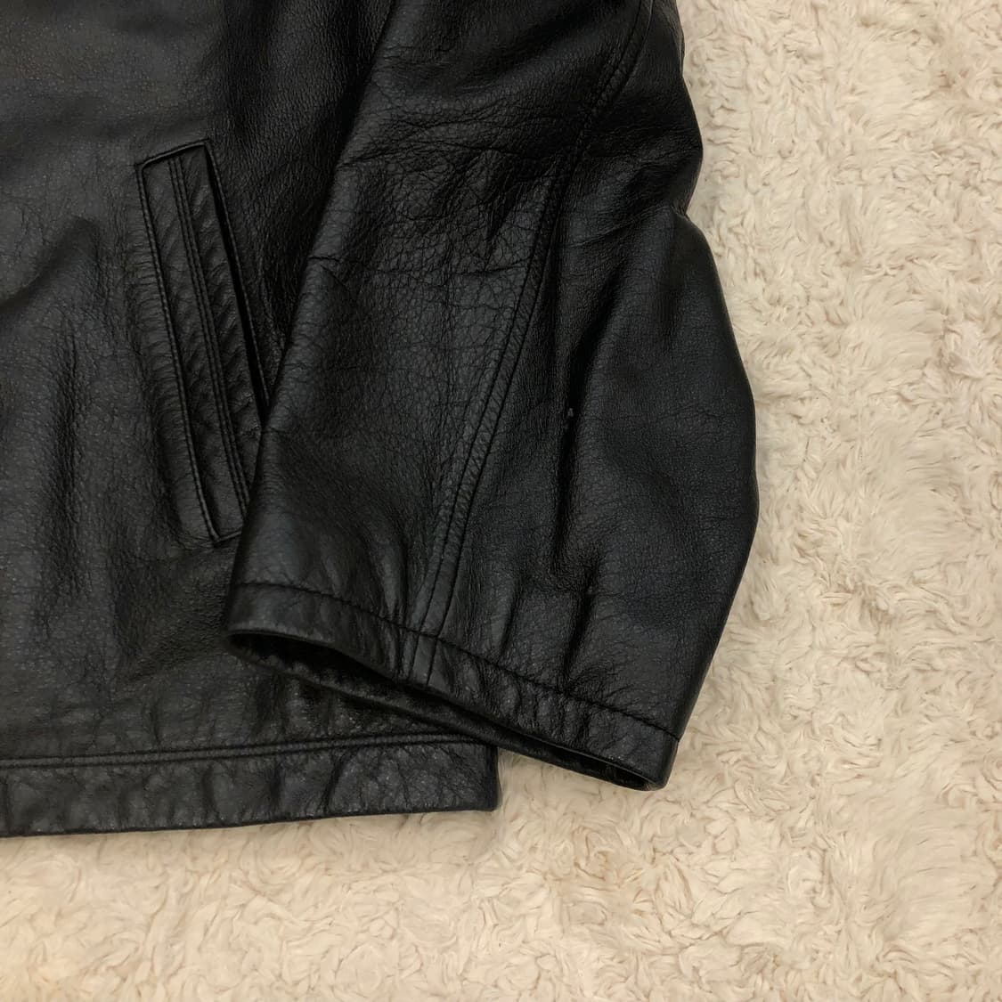 빈티지 소가죽 집업 레더 가죽 자켓 상품이미지3