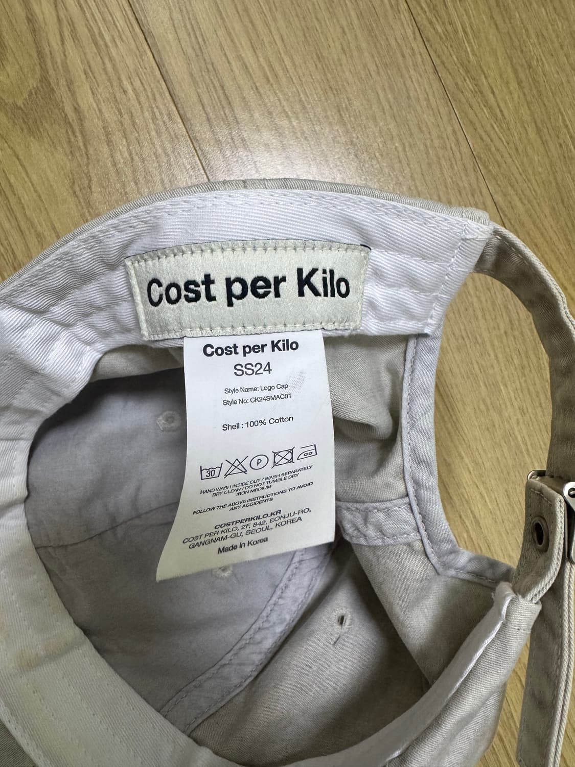 cost per kilo 코스트퍼킬로 CFK 로고 캡 모자 그레이 상품이미지8