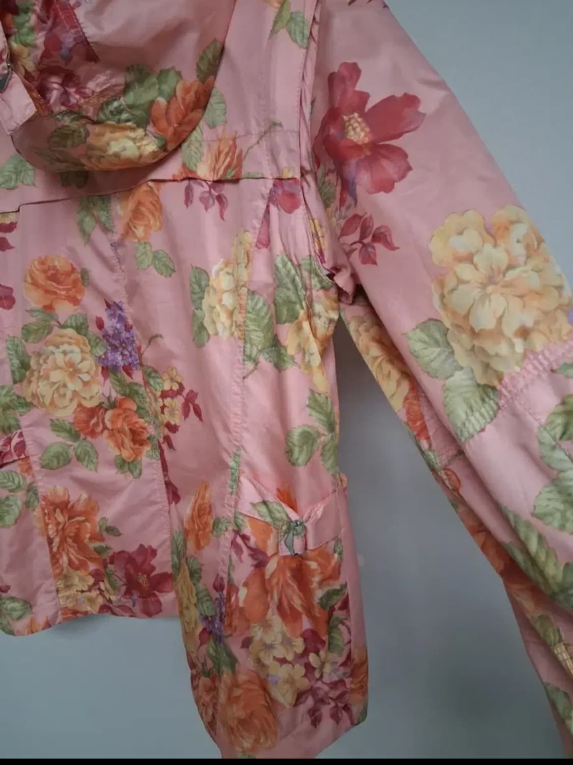 가격변동×(정품)오일릴리 플라워 패턴 후드 자켓&후드베스트 상품이미지3