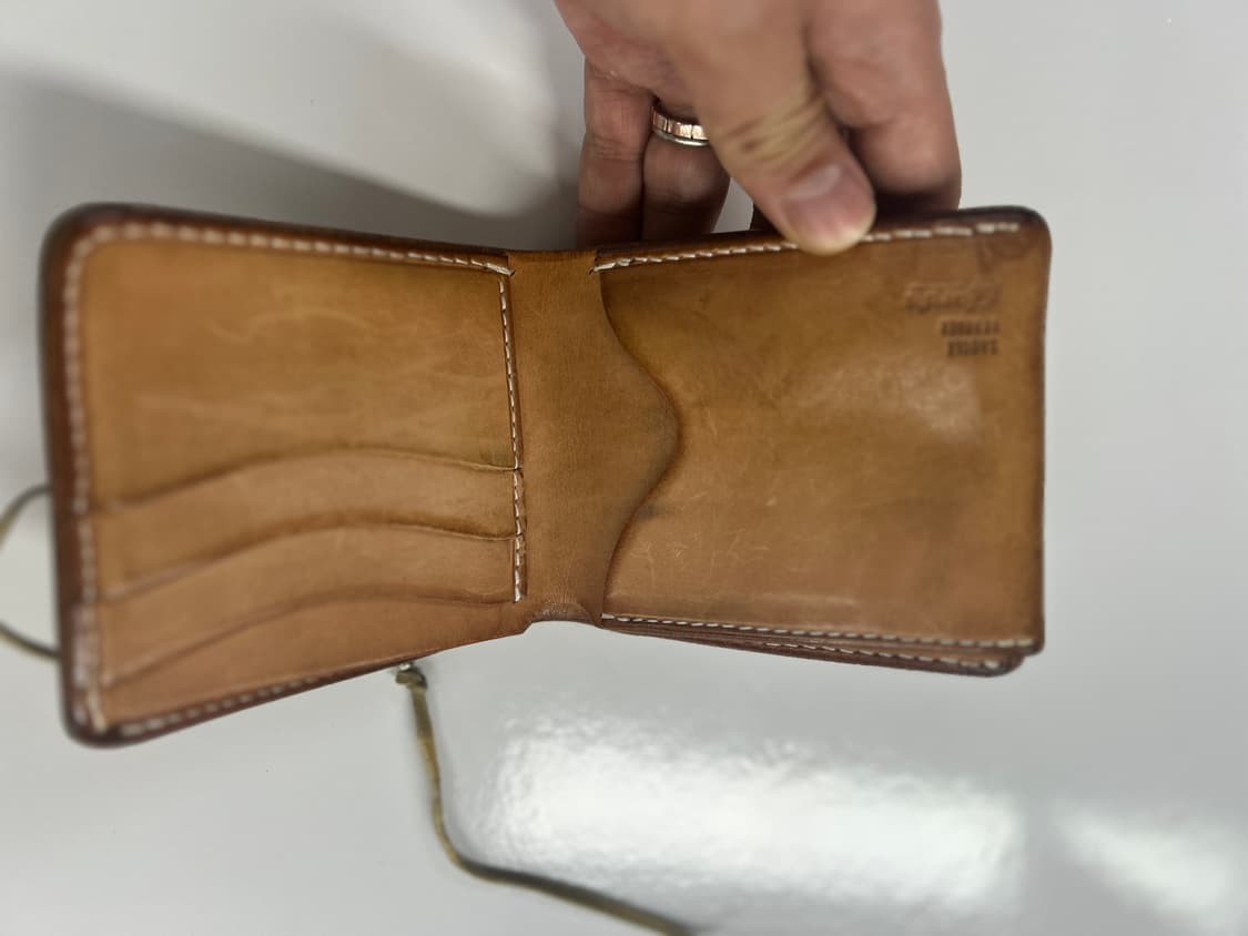 goros 고로스 새들레더 이글콘초 신형 라이트브라운 반지갑 상품이미지7