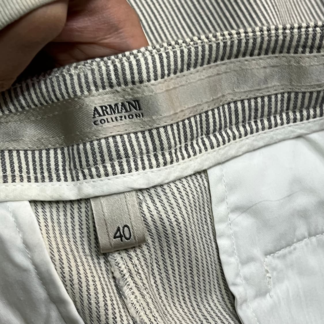  아르마니 꼴레지오니 스트라이프 팬츠 y16004 상품이미지7