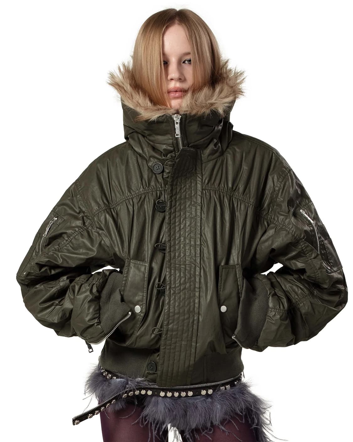 racer GREEN WAXED AVIATOR BOMBER 상품이미지5