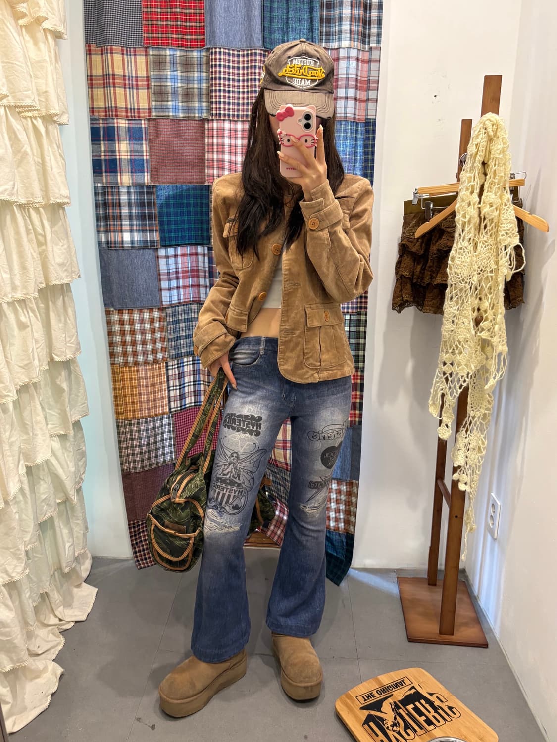 히스테릭글래머 리버시블 밴딩 부츠컷 팬츠 상품이미지7