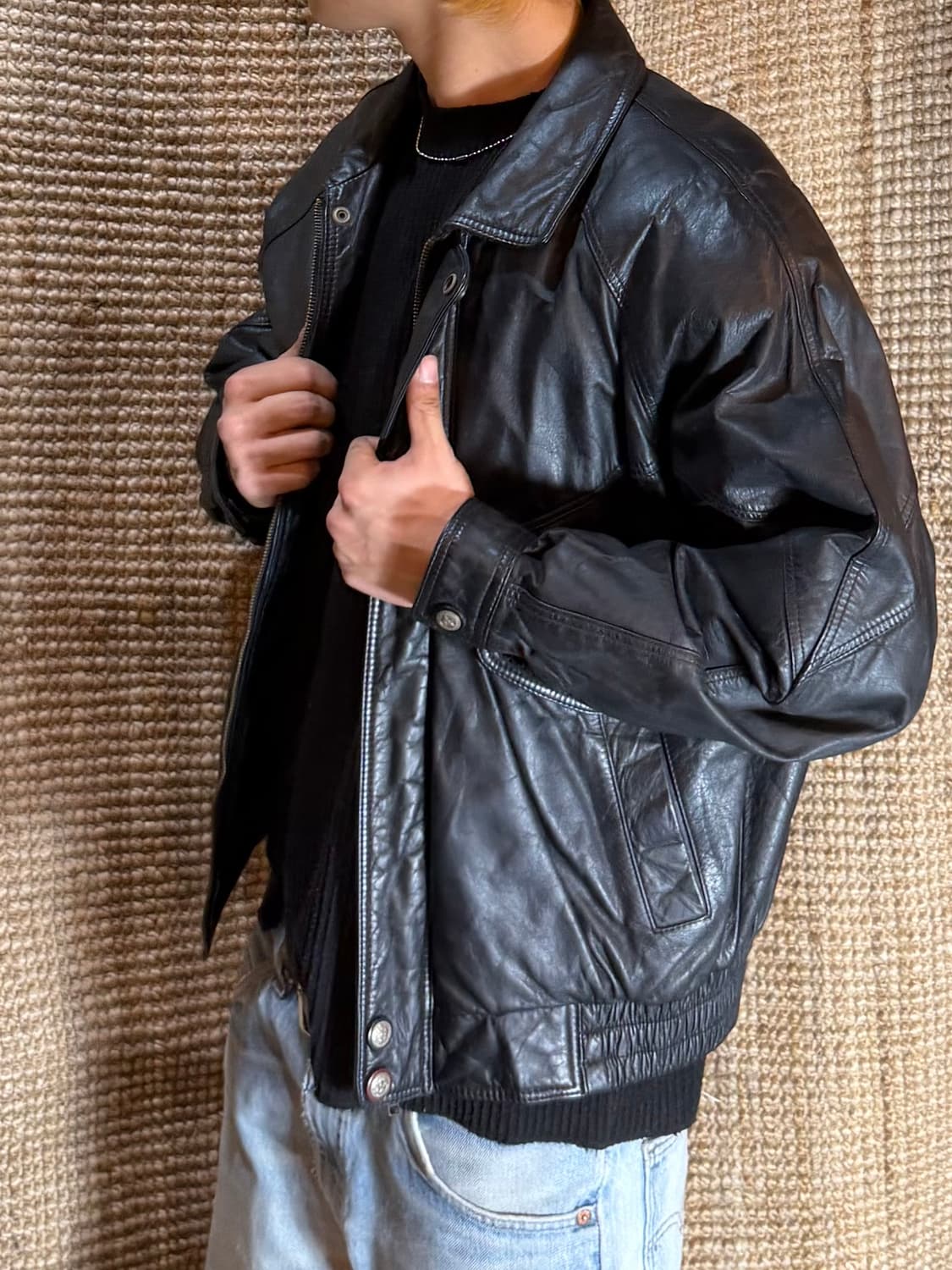 빈티지 양가죽 레더자켓 상품이미지2