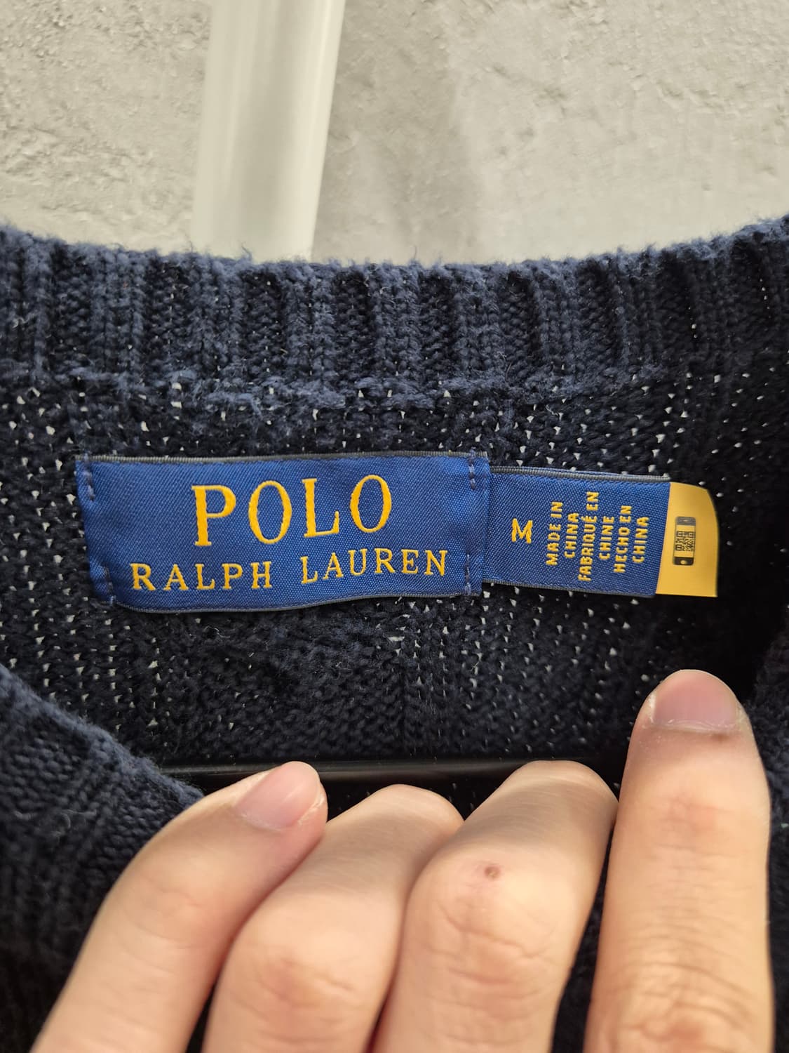 폴로 랄프로렌 꽈배기 니트 네이비 M 상품이미지5