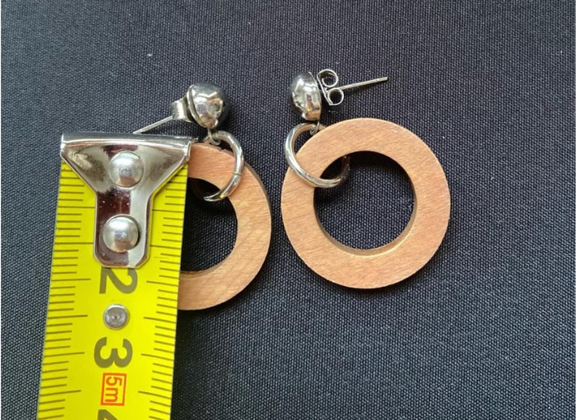 우드 링 귀걸이 상품이미지4
