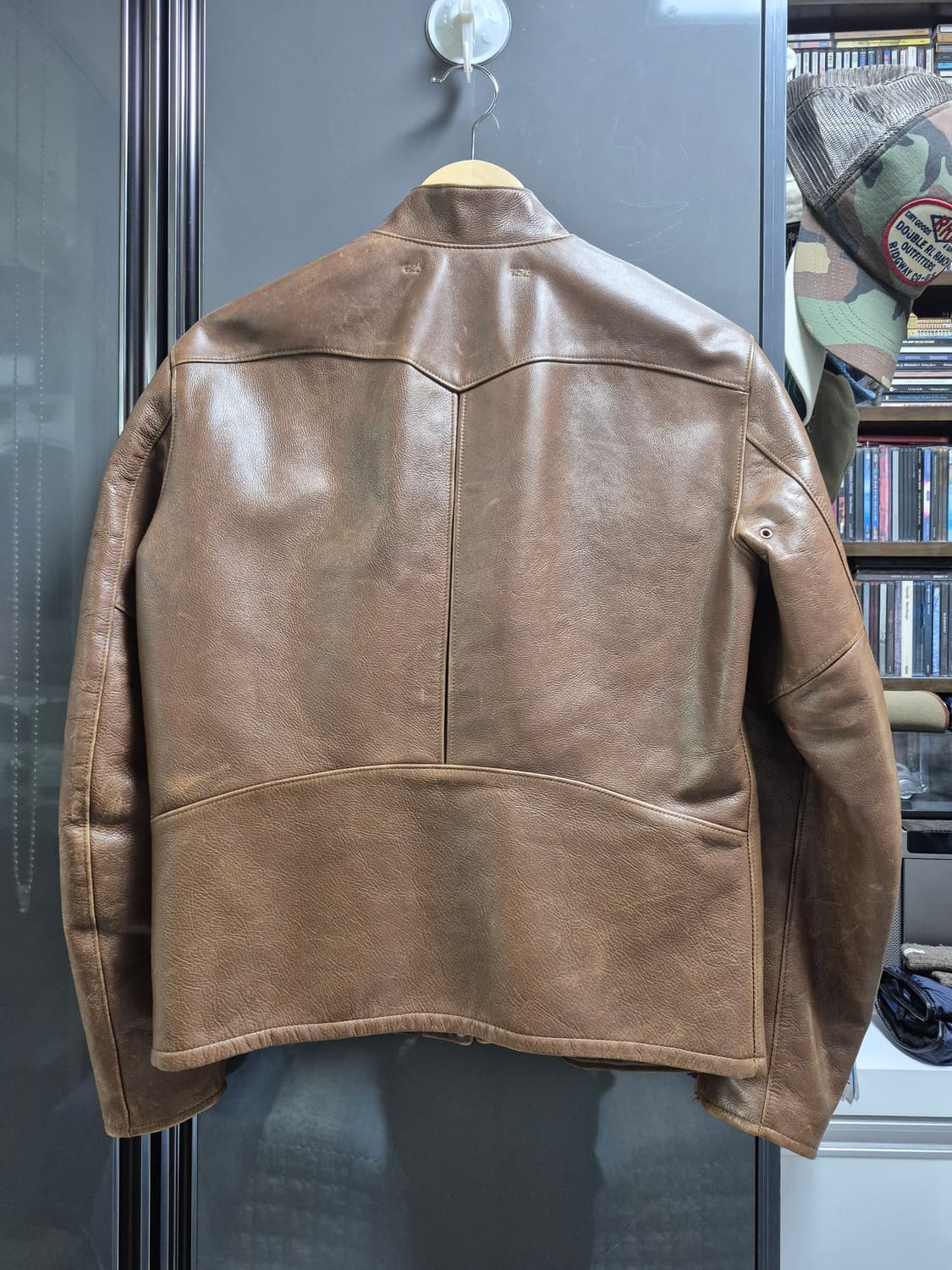 RRL 더블알엘  모터사이클 브라운 레더 자켓 상품이미지2