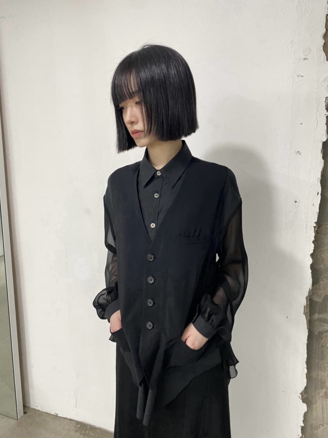 언더커버 레이어드 셔츠 베스트 상품이미지2