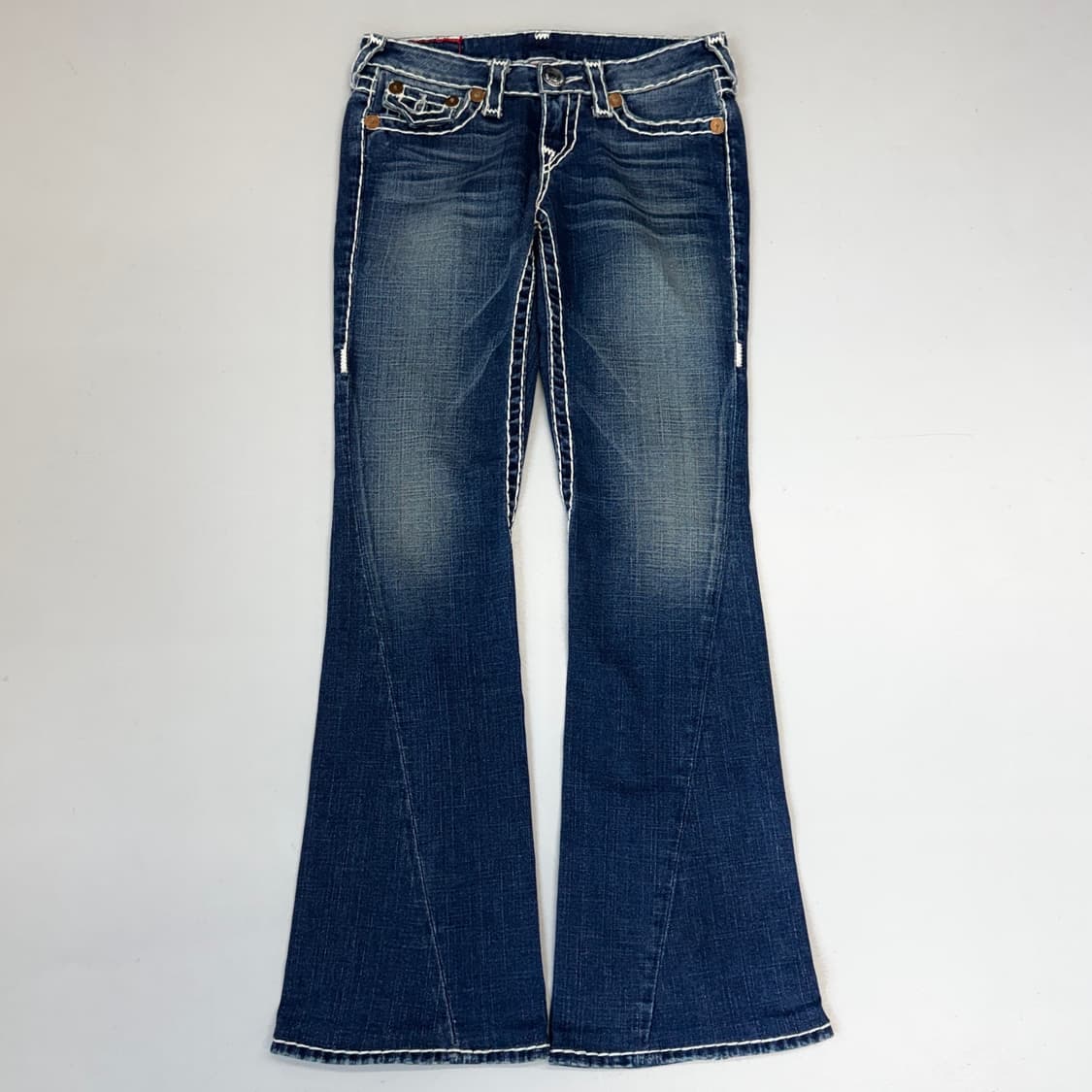 트루릴리전 Y2K 흰색스티치 조이슈퍼티 부츠컷 데님팬츠 상품이미지2