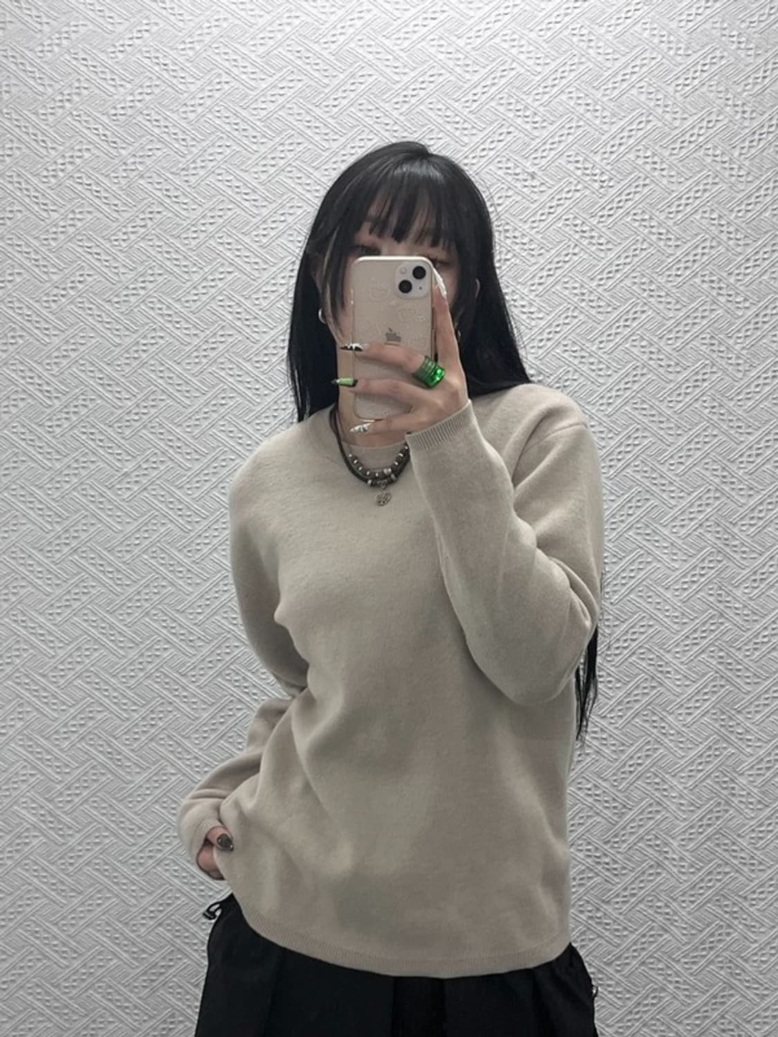 쿠어 빈티지 모던 캐주얼 베이직 니트 95 C08610 상품이미지1