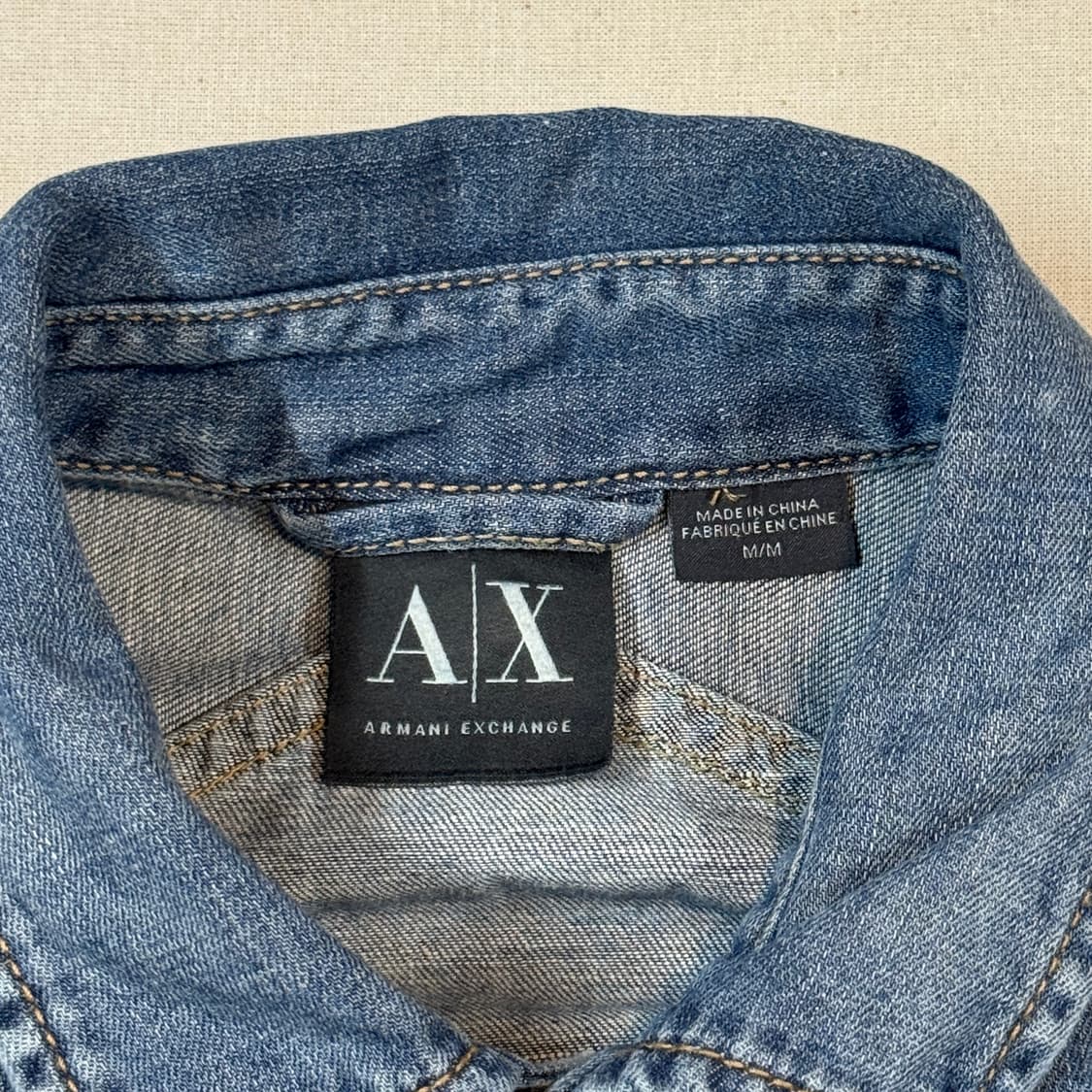 M) A/X 아르마니 익스체인지 웨스턴 버튼 데님 셔츠 상품이미지5