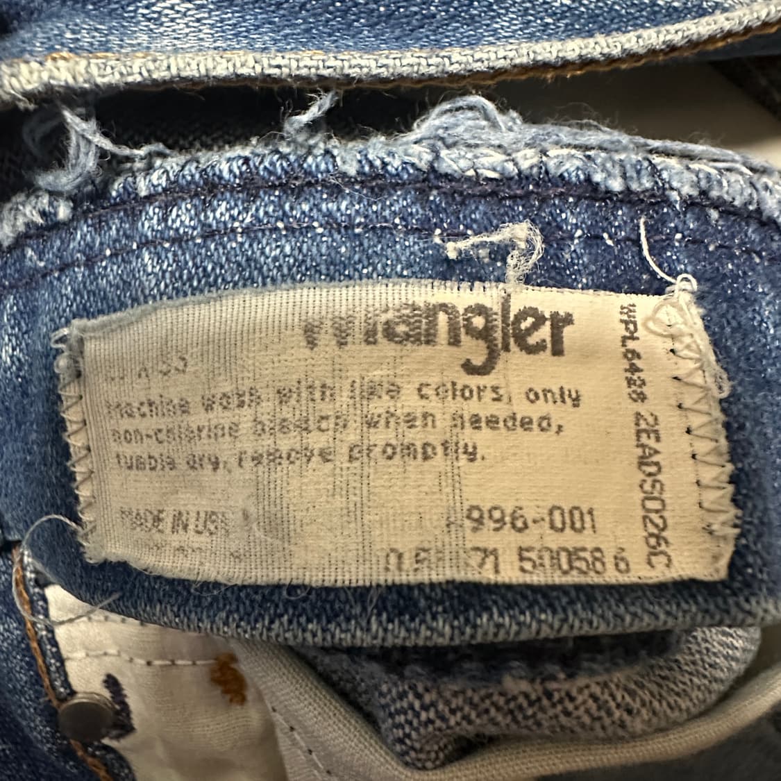 WRANGLER 90's usa made painting denim 상품이미지3