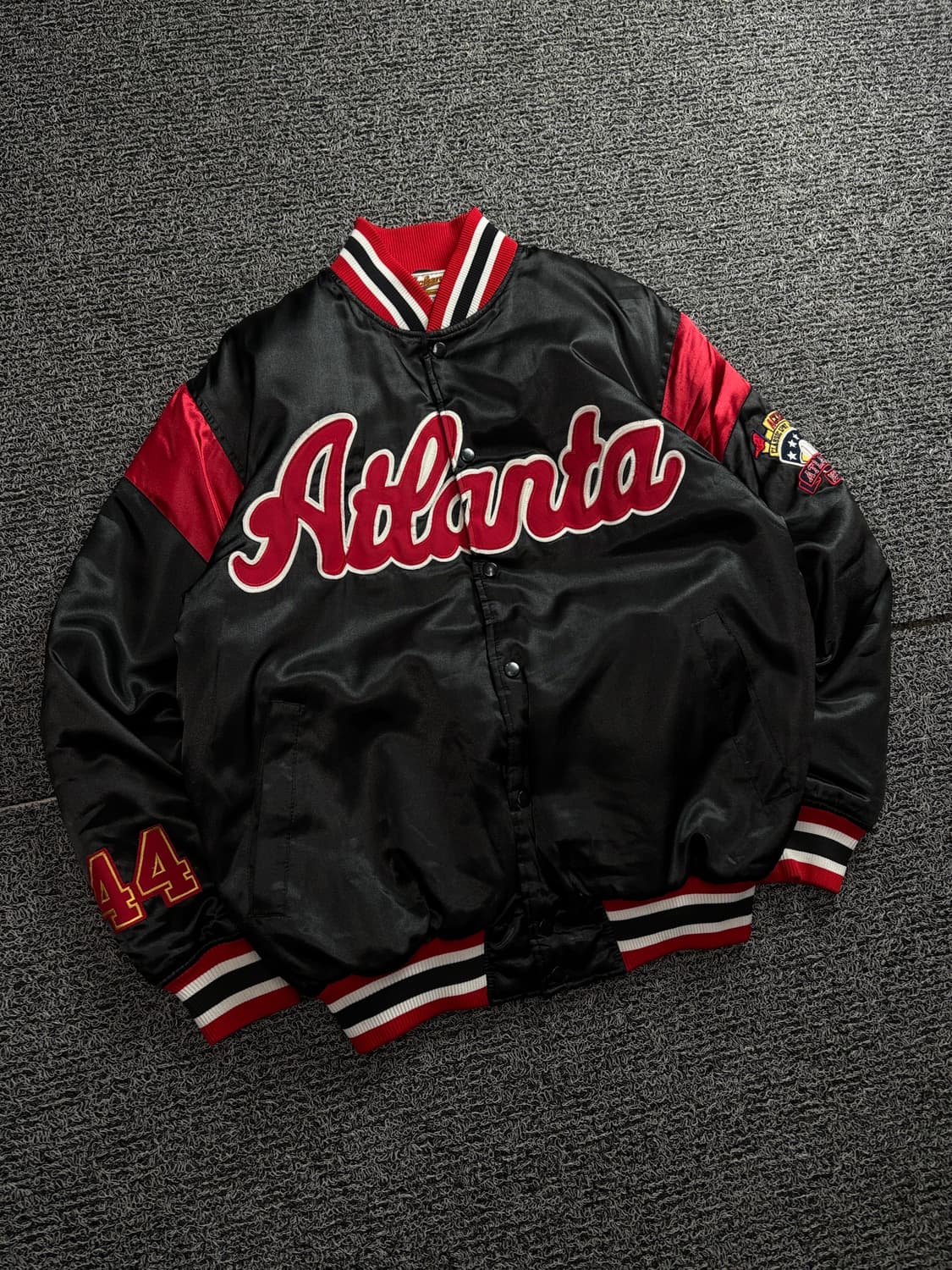 00s ACKERS 빅로고 USA 빈티지 사틴 바시티 점퍼 1730 상품이미지1