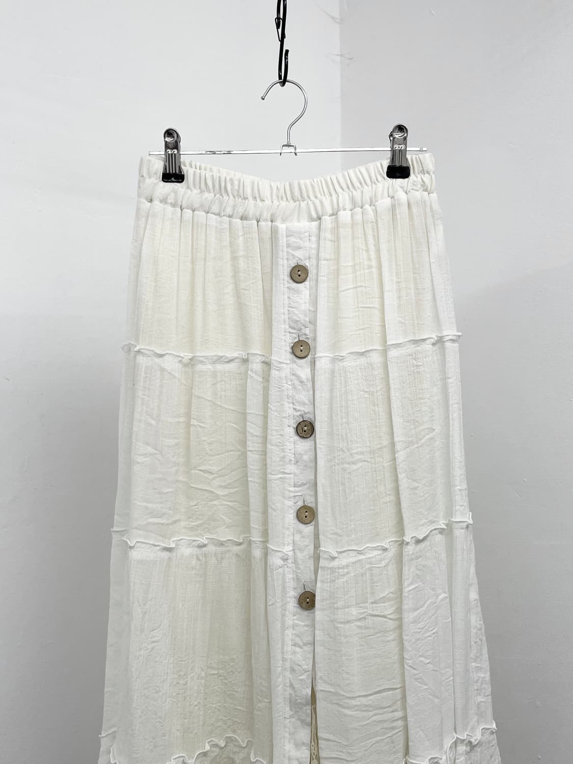 퓨어모리 레이스 버튼 롱 스커트 상품이미지5