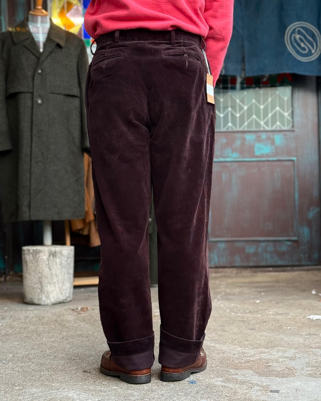 90‘s 폴로 랄프로렌 투턱 코듀로이 앤드류 팬츠 34 [와인] 상품이미지8