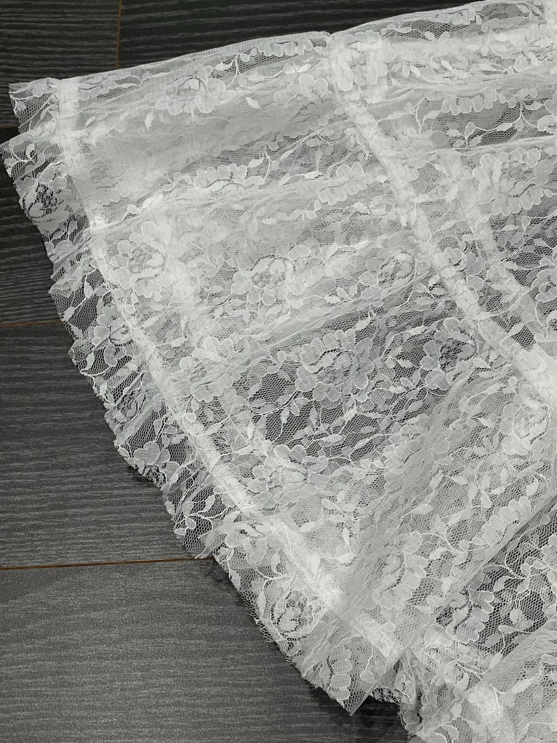 생화이트 시스루 레이스 스커트 달천 갸루 레이어드 상품이미지2