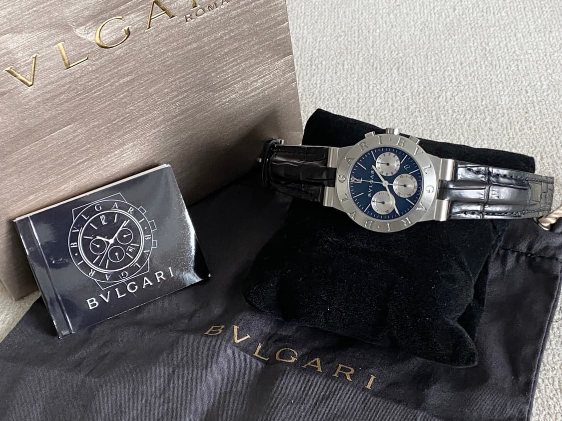 불가리 디아고노 CH35S 35mm 블랙 크로노 쿼츠 미듐 중형 상품이미지2