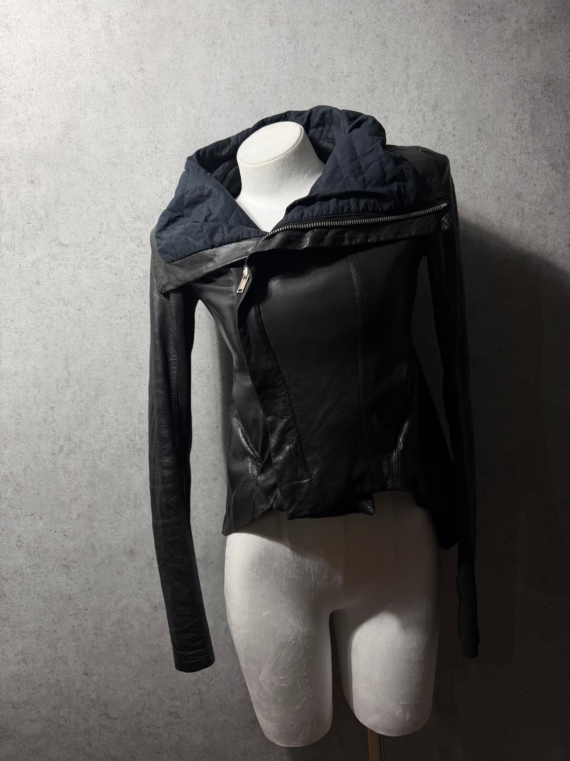 10FW 릭오웬스 하이넥 램스킨 레더자켓 상품이미지10