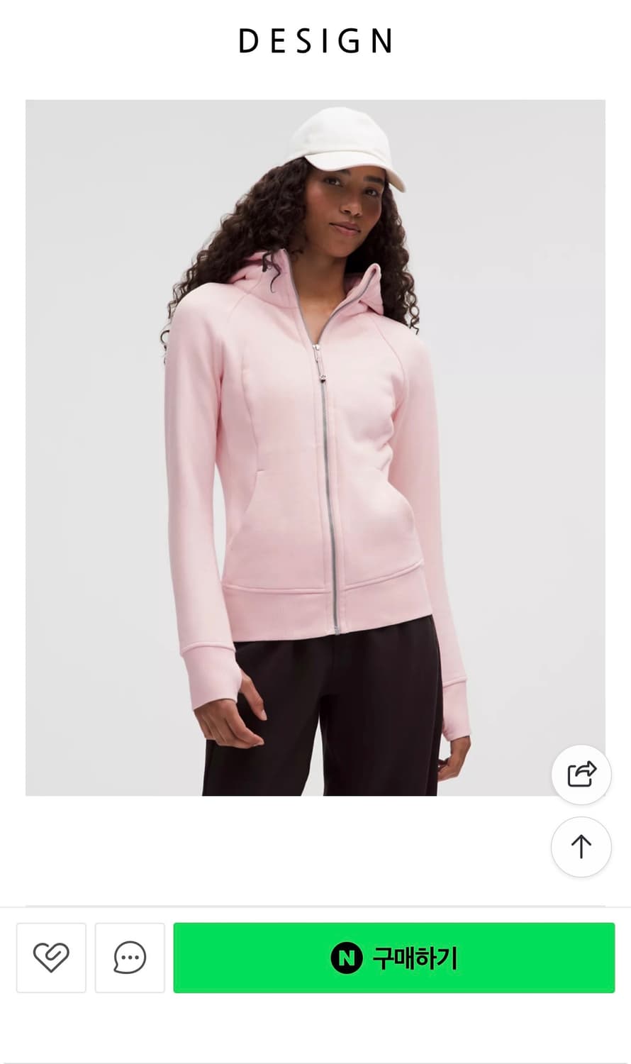 룰루레몬 스쿠바 후디 핑크 2사이즈 상품이미지1