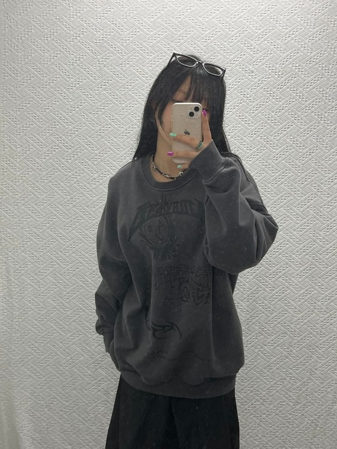 아조바이아조 PBA 아조리카 콜라주 키치 맨투맨 110 C06821 상품이미지1